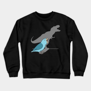 T-rex shadow - blue parrotlet Crewneck Sweatshirt